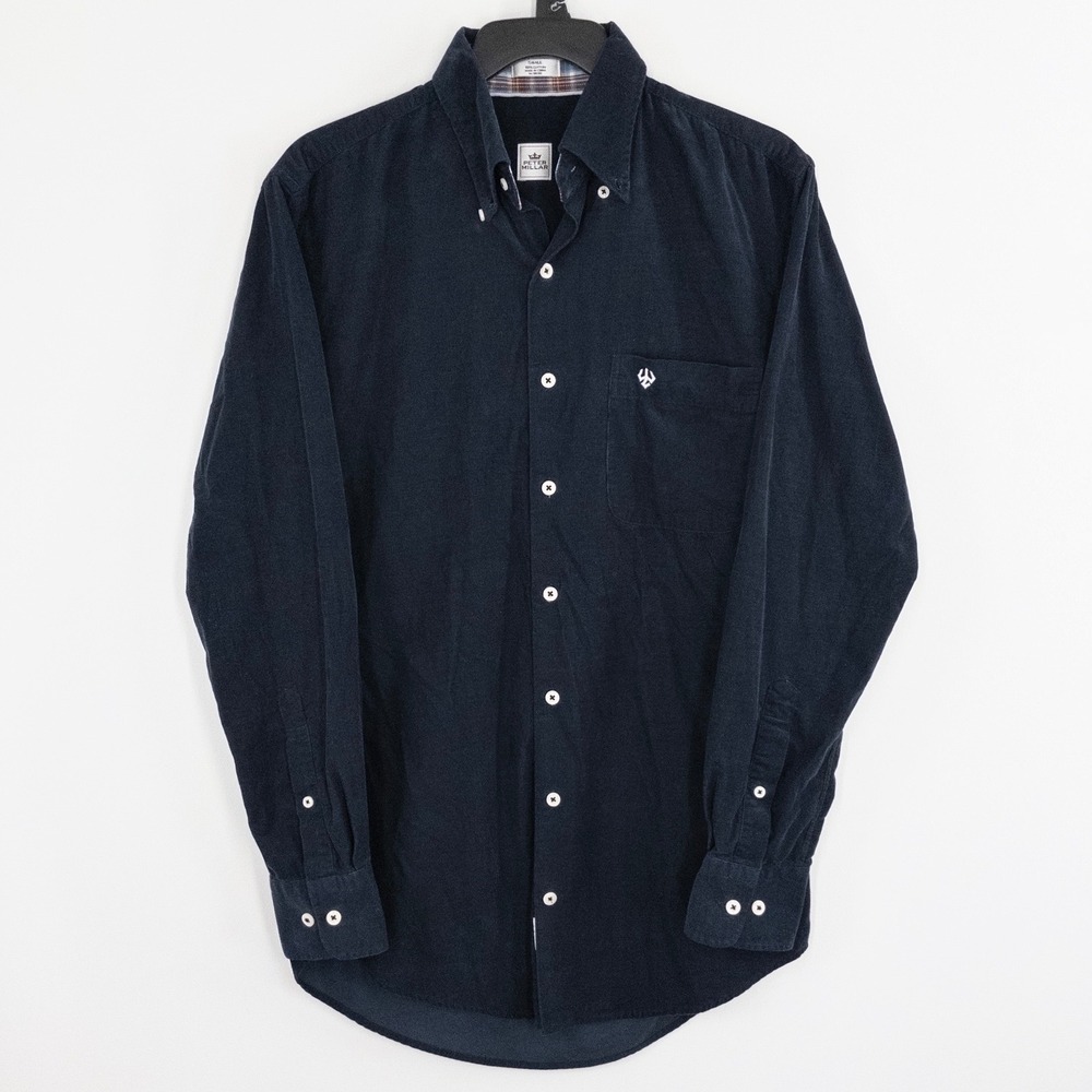 Peter Millar Washington & Lee Generals Corduroy Button Shirt Men's Small Navy